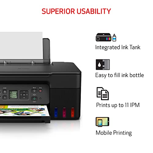 Canon MegaTank All-in-One Wireless Inkjet Printer. for Home Use, Print, Scan and Copy