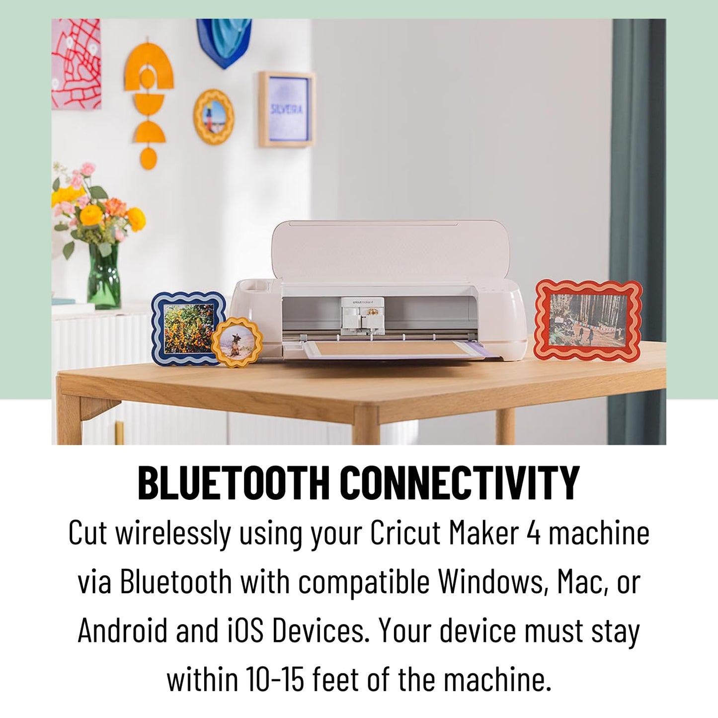 Cricut Maker 4 Cutting Machine with Rainbow Smart Vinyl Bundle - Electronic Craft Die-Cutting Machine with Variety Vinyl, Transfer Tape and Weeding Tools, Beginner Kit, Bluetooth Connectivity